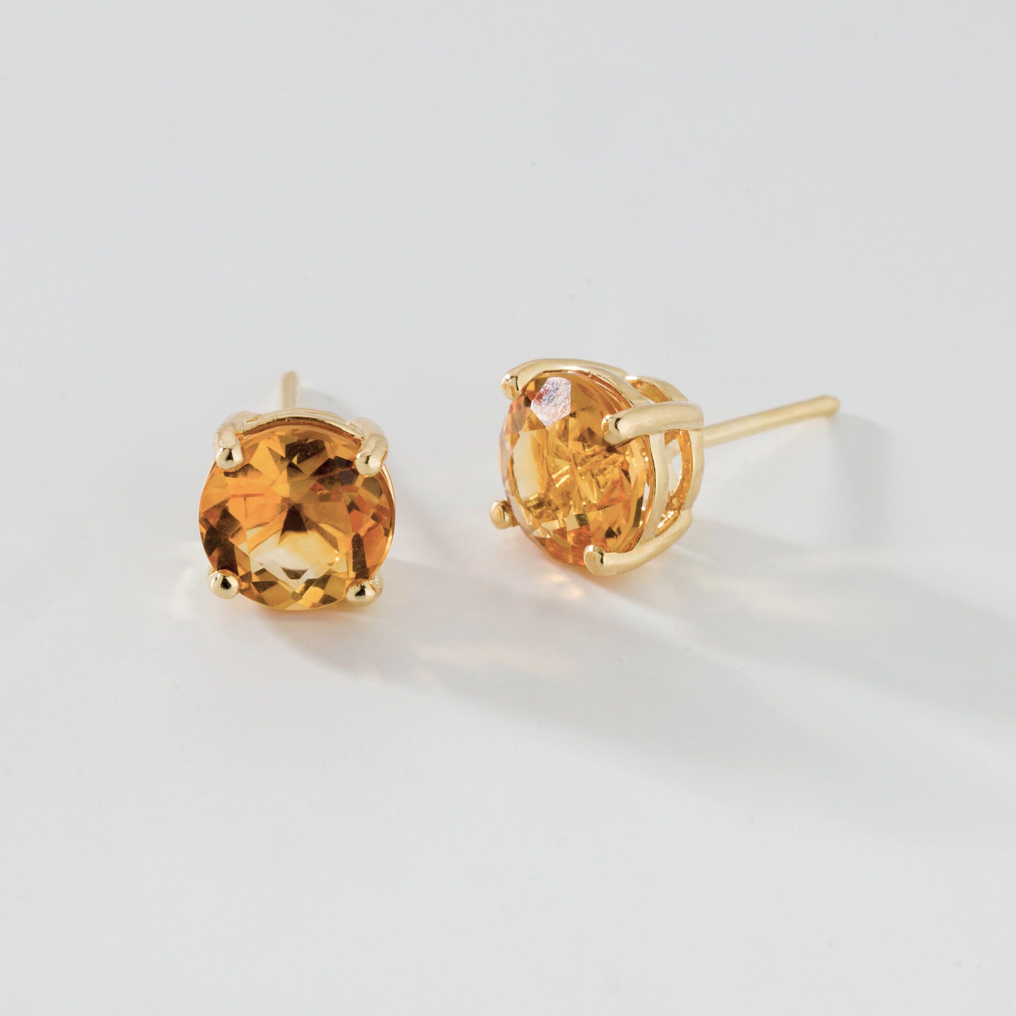 Brinco Solitário com Citrino